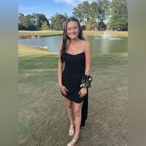 black dress.